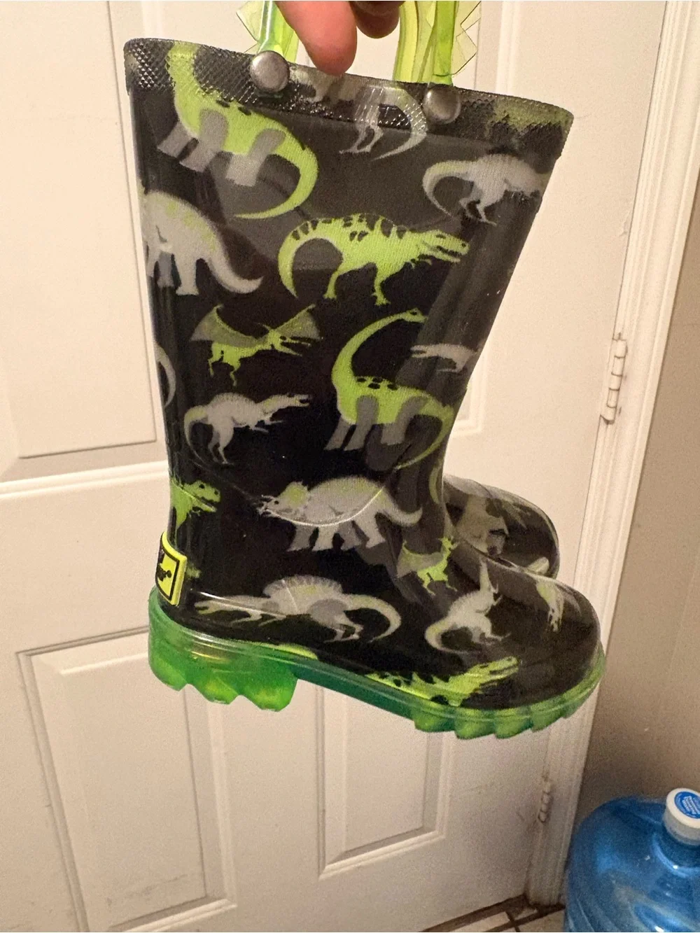 Western Chief Kids Swirl Rain Boots - Black & Neon Green